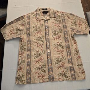 Linen Mens Daniel Cremieux Classic Fit Floral Medium Short Sleeve Button Down